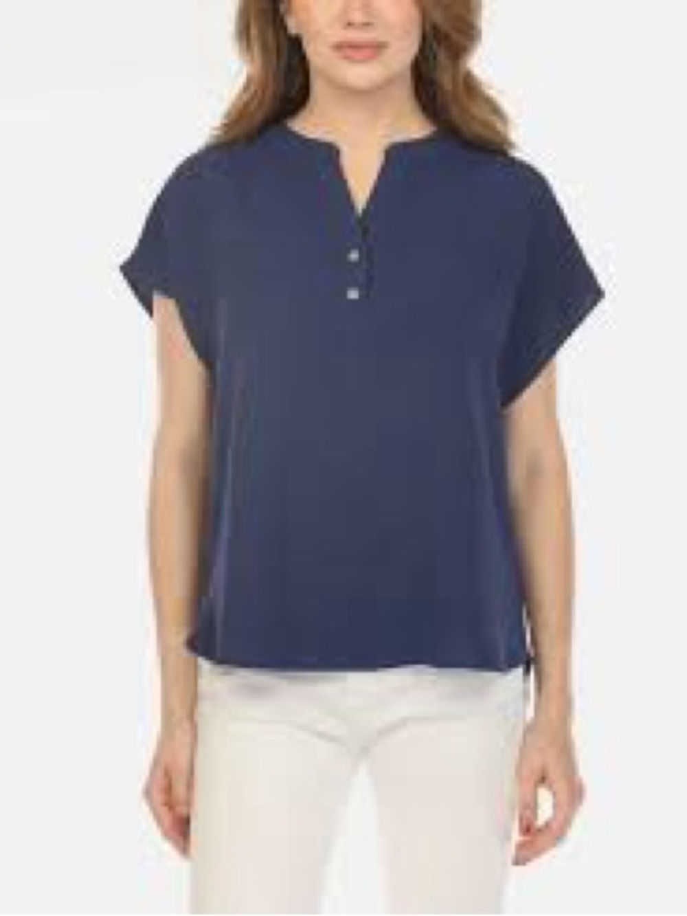 Wrapper Women's Split Neck Short Sleeve Blouse
